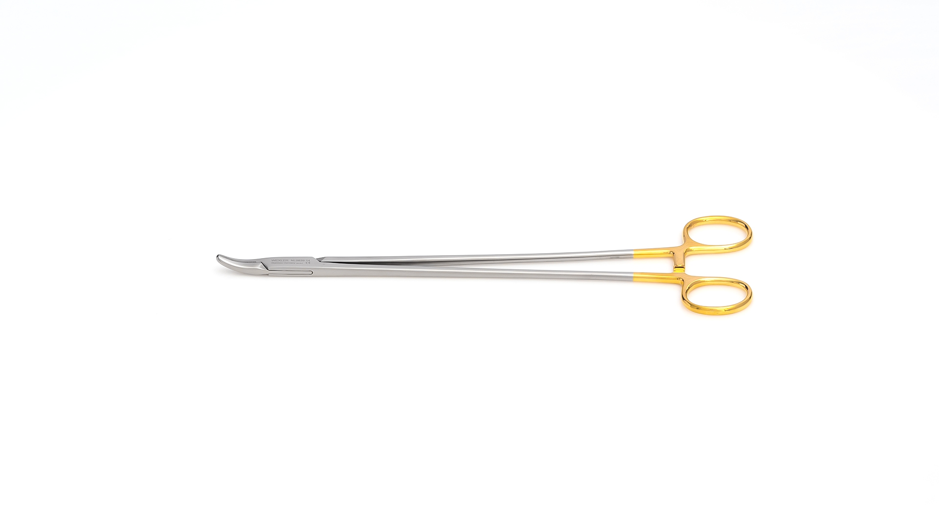 Heaney Needle Holder - Curved jaws w/TC inserts